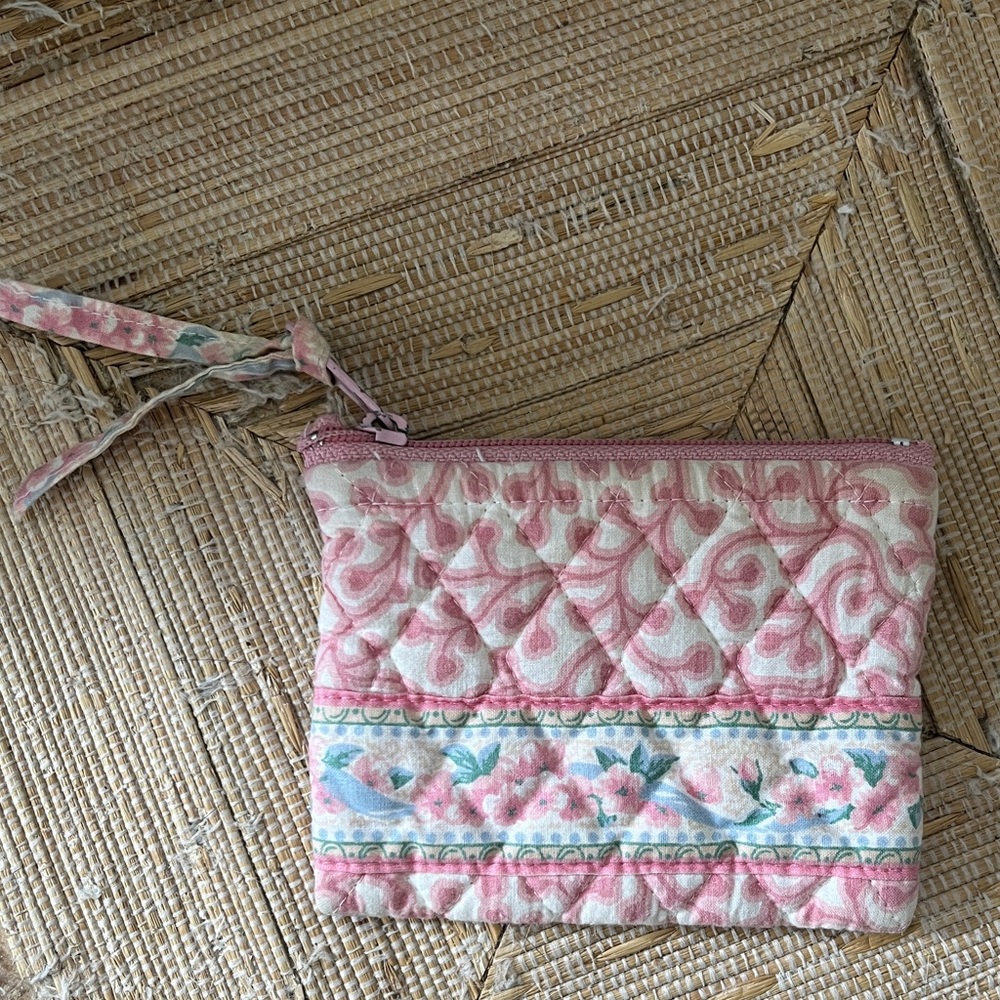 Vera Bradley Pink Floral Quilted Coin Purse - Picture 4 of 6